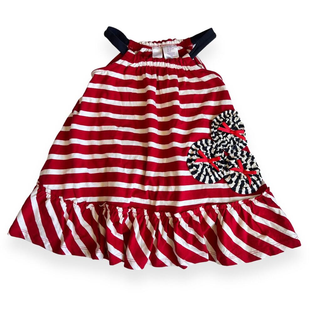 NEW Lydia Jane Red White & Blue Dress & Bloomers 24m